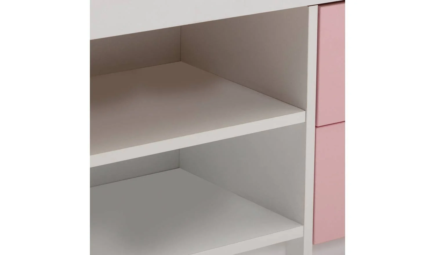 Malibu Storage Cabin Bed Pink & White Kids Childrens Bedroom Furniture - Image 8