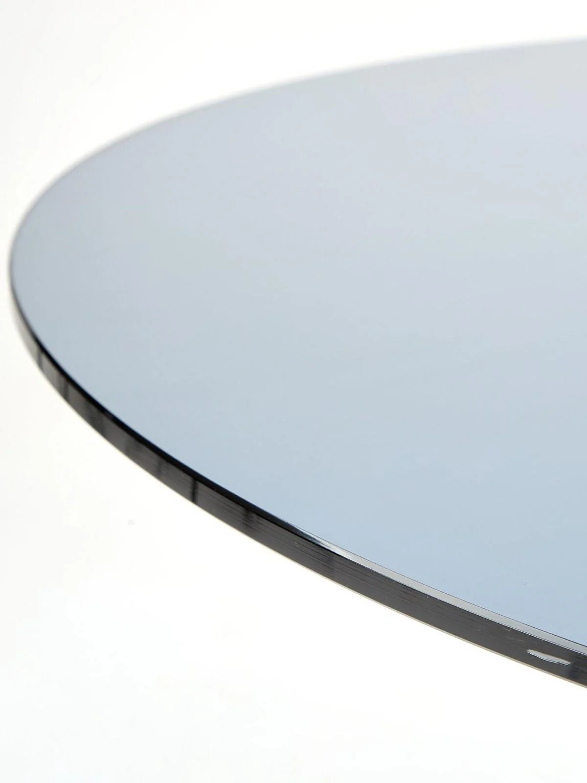 Marlow 110 cm Round Smoked Glass Top Elegant Dining Table - Image 5