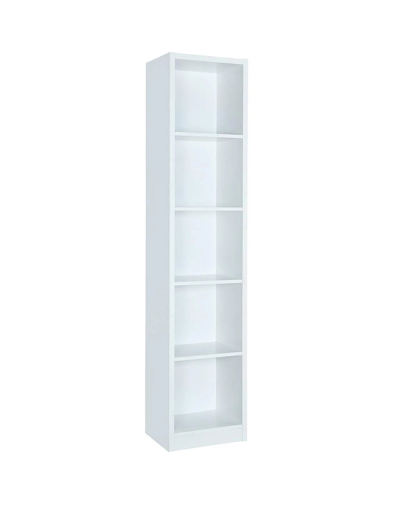 Metro Tall Bookcase White Storage Organiser Shelf Living Room Furniture - Image 3