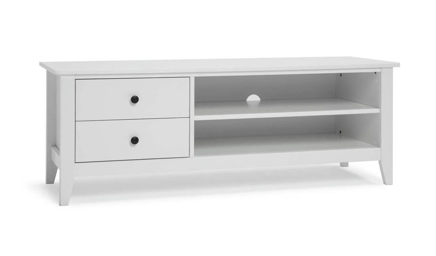 Minato 2 Drawer TV Unit White Stylish and Functional Media Storage