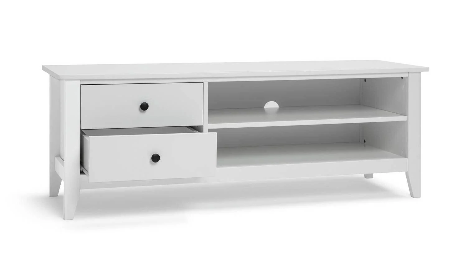 Minato 2 Drawer TV Unit White Stylish and Functional Media Storage - Image 6