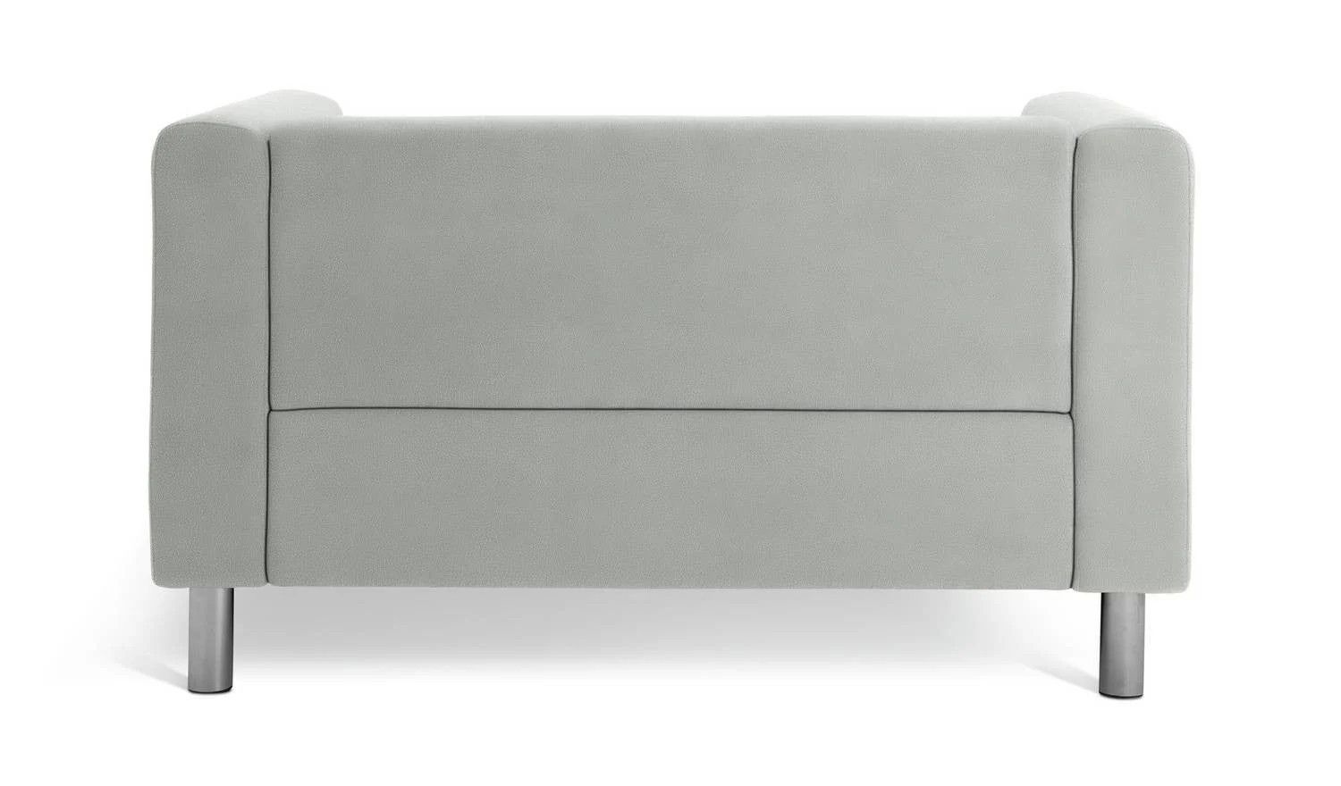 Moda Faux Leather 2 Seater Sofa Grey Modern Living Room Furniture - Image 5