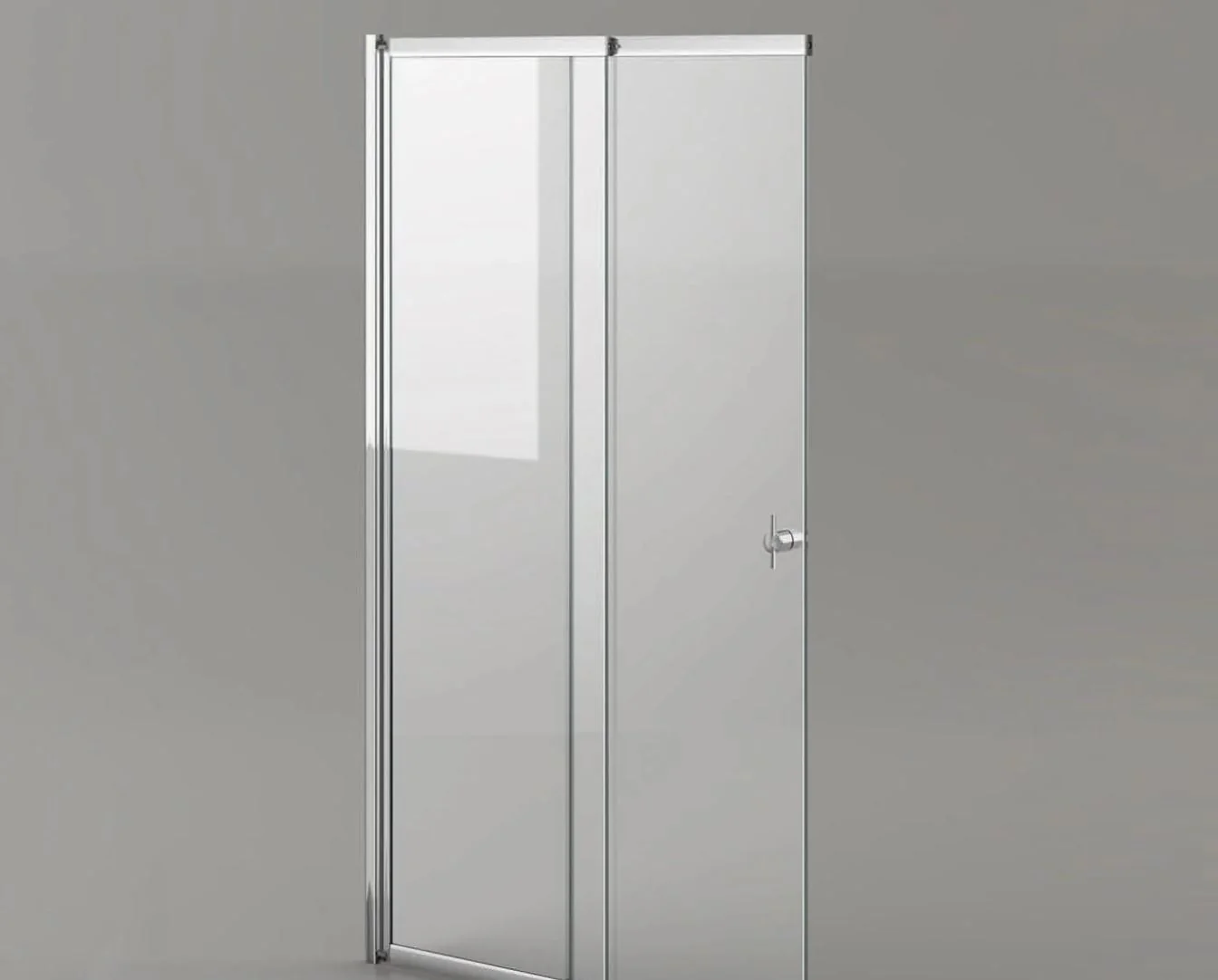 Modern Shower Bath Screen Panel 1400x830mm Chrome | Reversible Left/Right Fit - Image 2