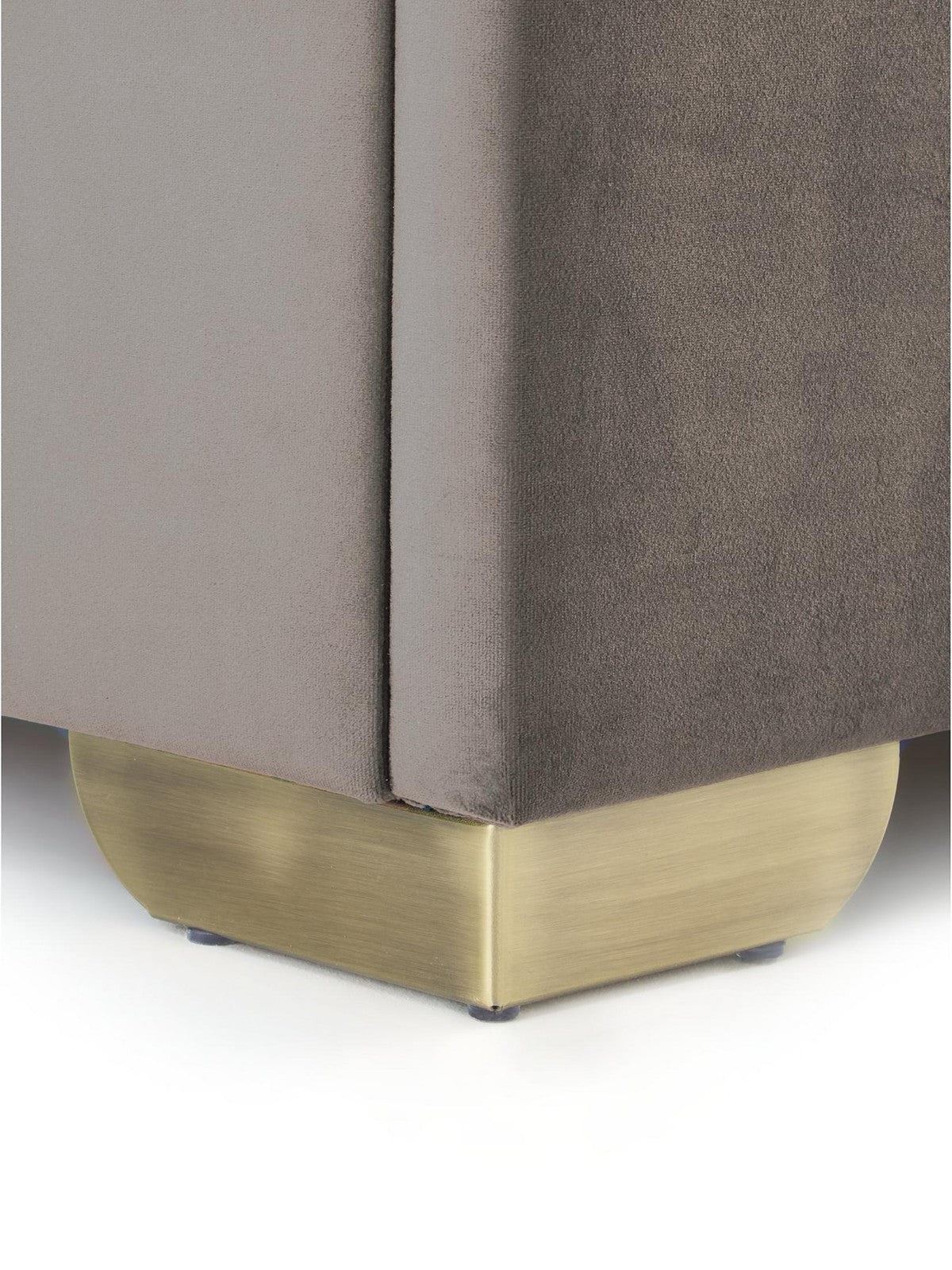 New Dakota Velvet End Lift Up Storage Ottoman Double Bed Grey Free Delivery UK - Image 5