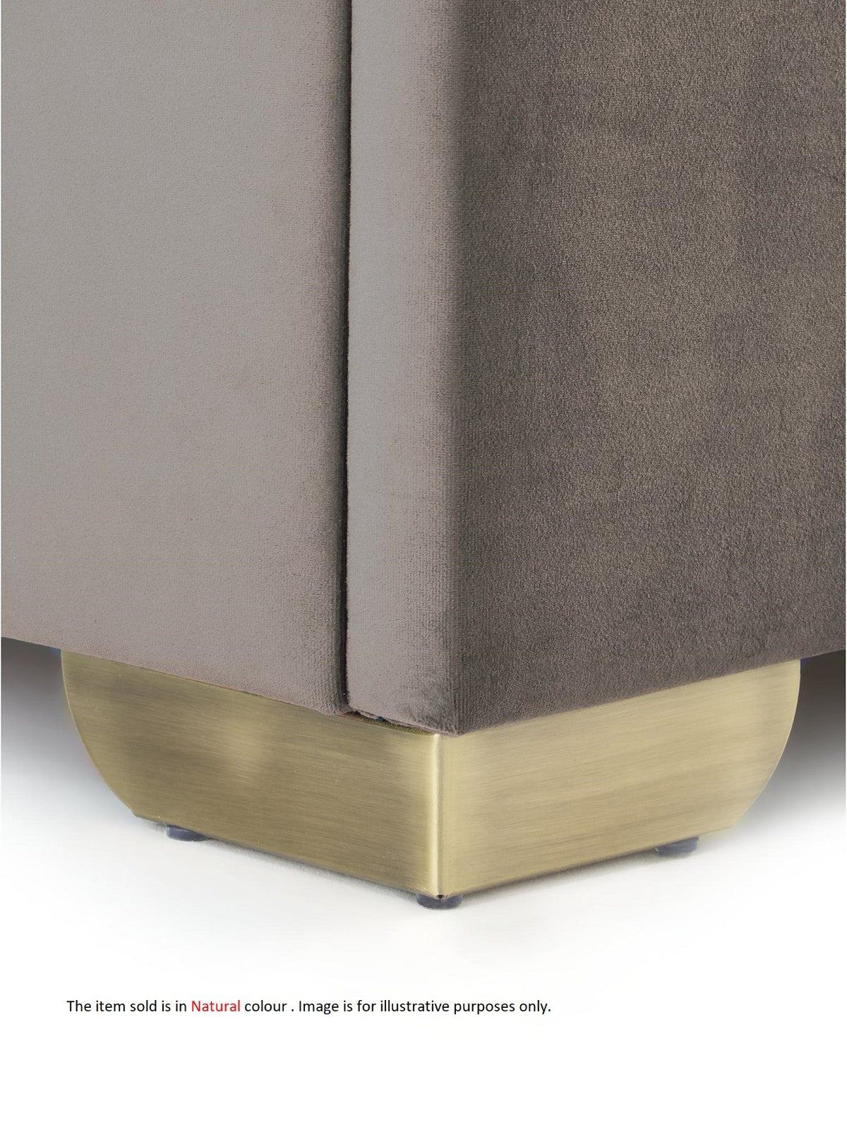 New Dakota Velvet End Lift Up Storage Ottoman Double Bed Natural Stylish Bedrom - Image 3