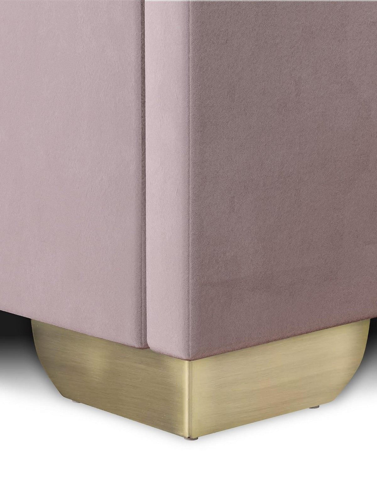 New Dakota Velvet End Lift Up Storage Ottoman King Bed Antique Rose UK - Image 4