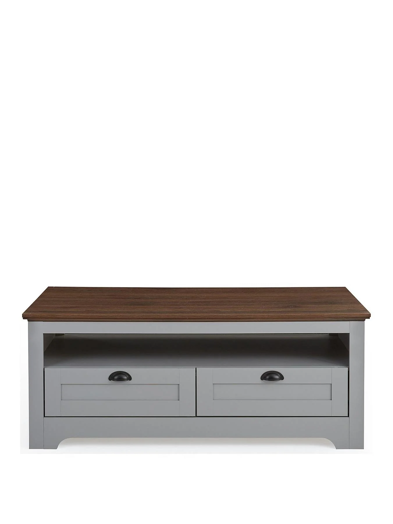 New Devon Storage Coffee Table Grey Walnut Cottage Style UK - Image 2