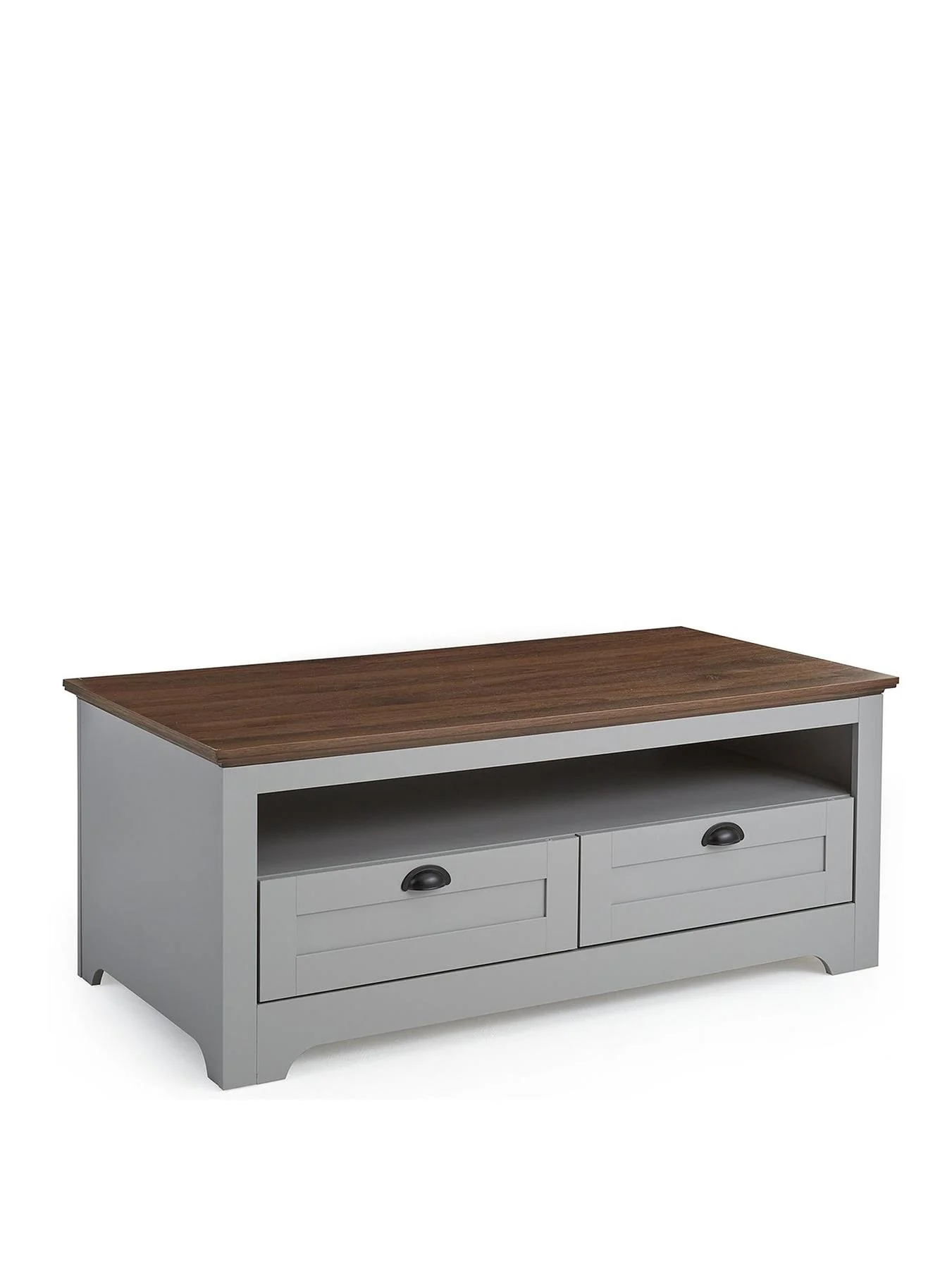 New Devon Storage Coffee Table Grey Walnut Cottage Style UK - Image 3