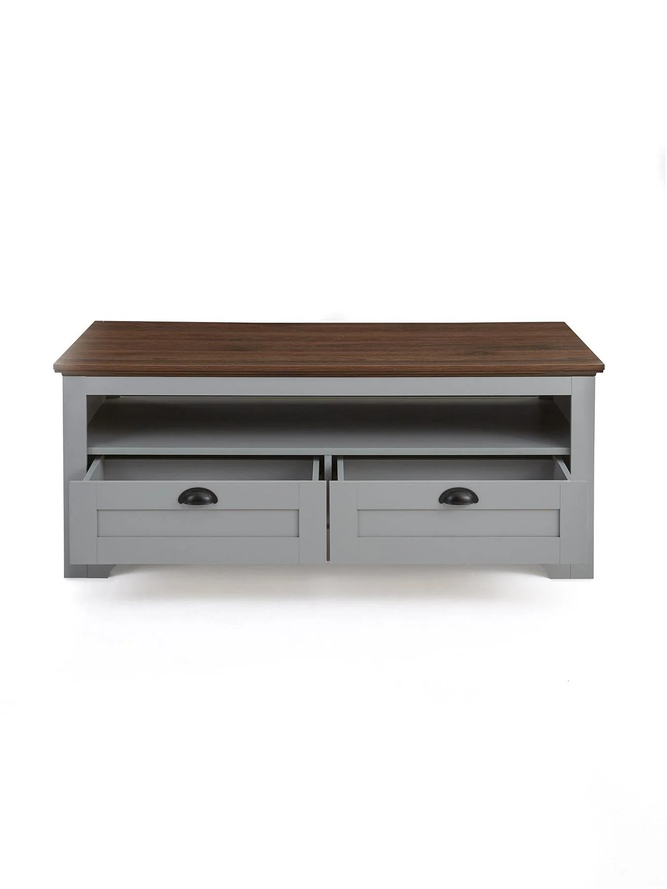 New Devon Storage Coffee Table Grey Walnut Cottage Style UK - Image 4