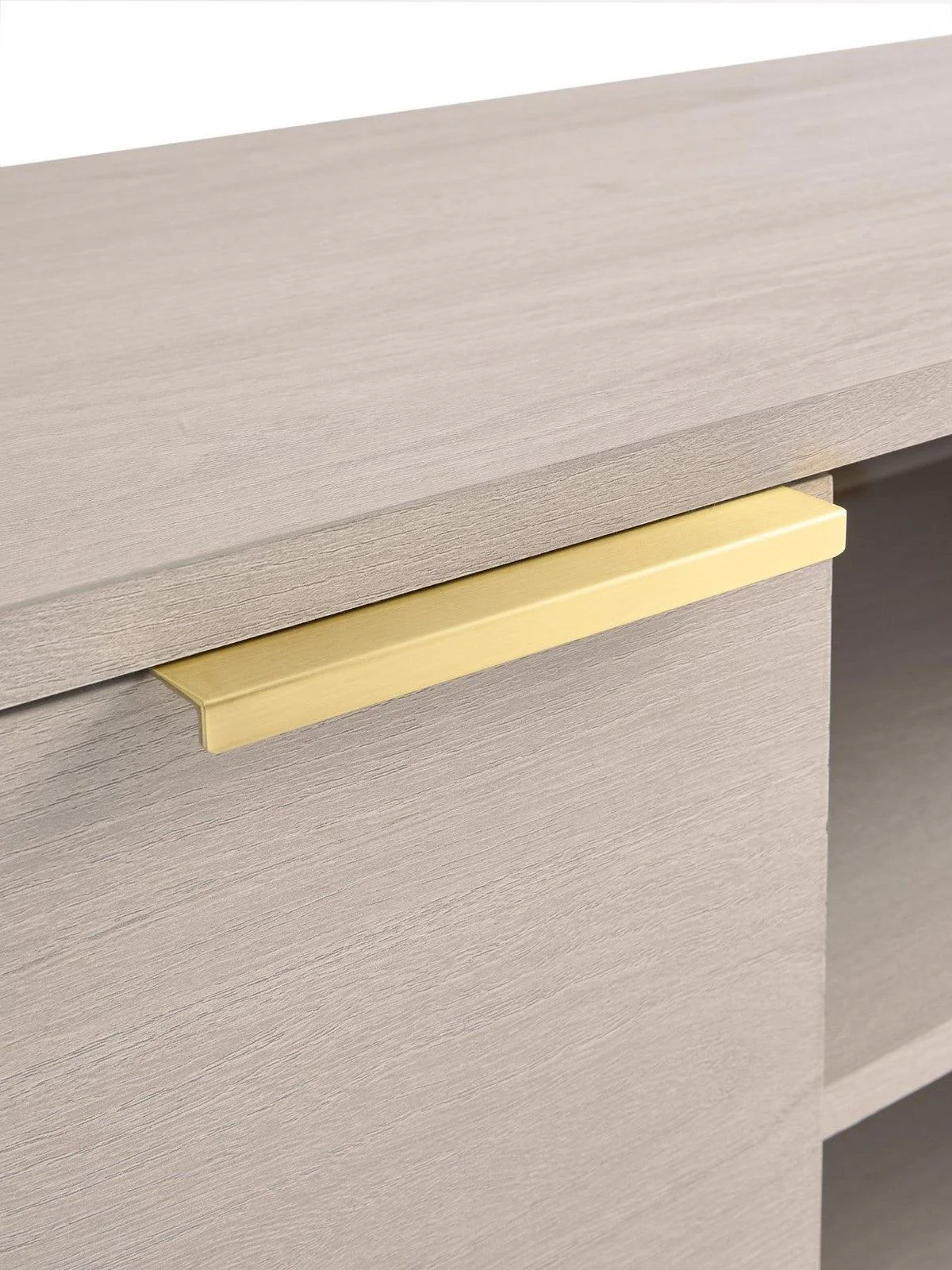New Enna TV Unit Grey Oak Gold Handles fits up to 65 inch Media Stand - Image 6