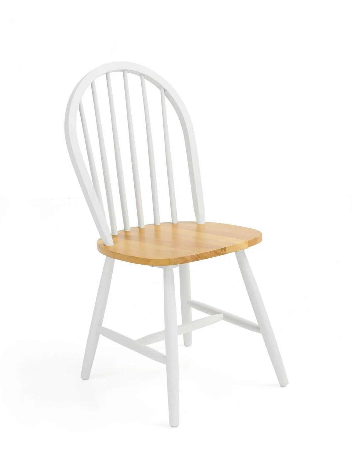 New Rubberwood Fixed Top 100cm Kentucky Dining Table & 4 Chairs Set White Oak - Image 6