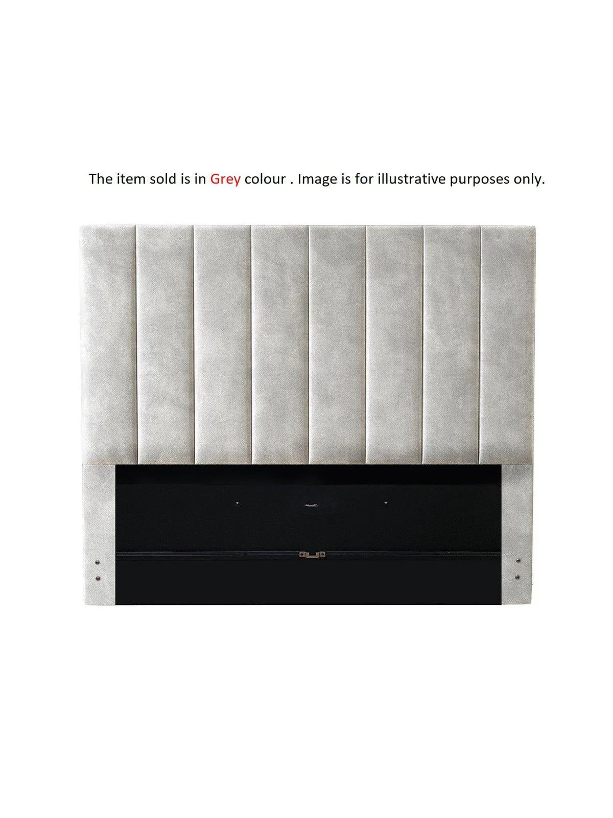 Nova Double Headboard Grey | Upholstered Fabric | Ready Assembled | Textured - Image 2