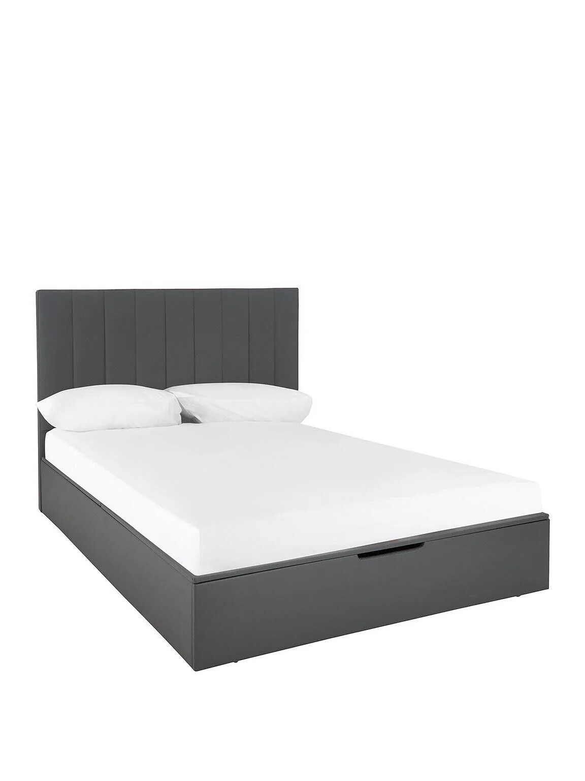 Nova Faux Leather Ottoman Double Bed Frame Grey Elegant Durable Bedroom Solution - Image 2