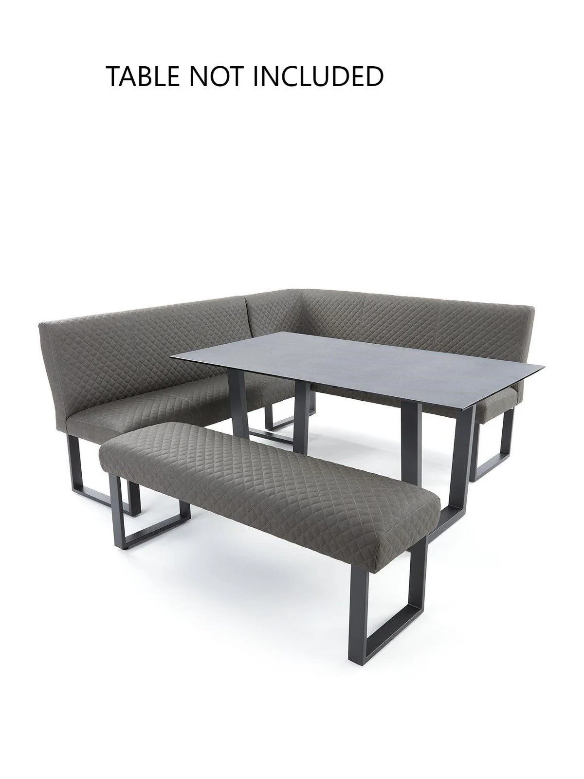 Ohio SET Corner Dining Bench+Bench PU Leather L Shape WITHOUT TABLE - Image 2