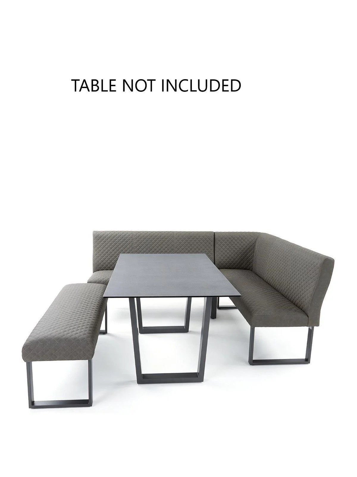 Ohio SET Corner Dining Bench+Bench PU Leather L Shape WITHOUT TABLE - Image 3