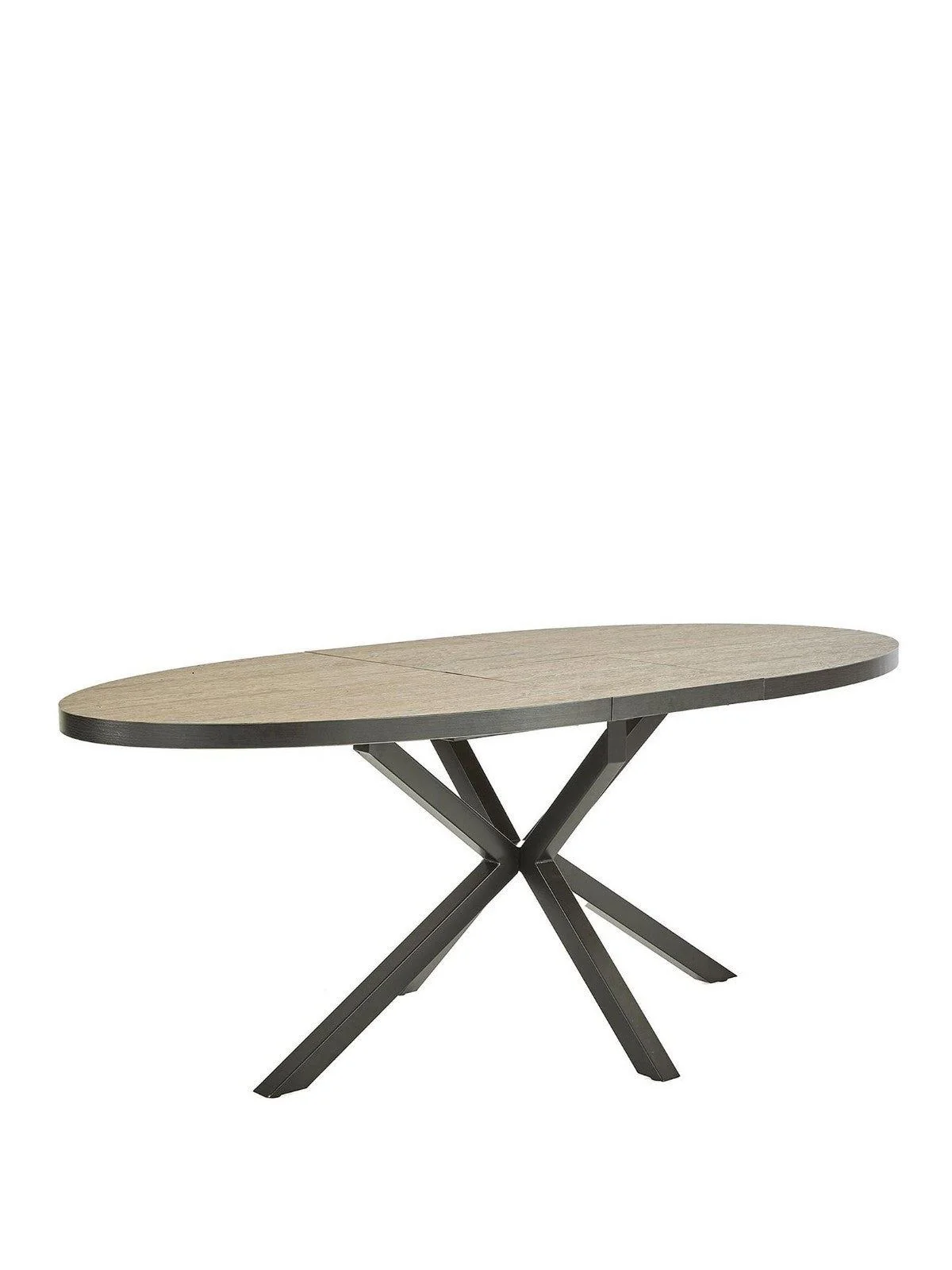 Oslo Extending Dining Table Oak & Black | 160-200cm | Modern Chopstick Legs - Image 3