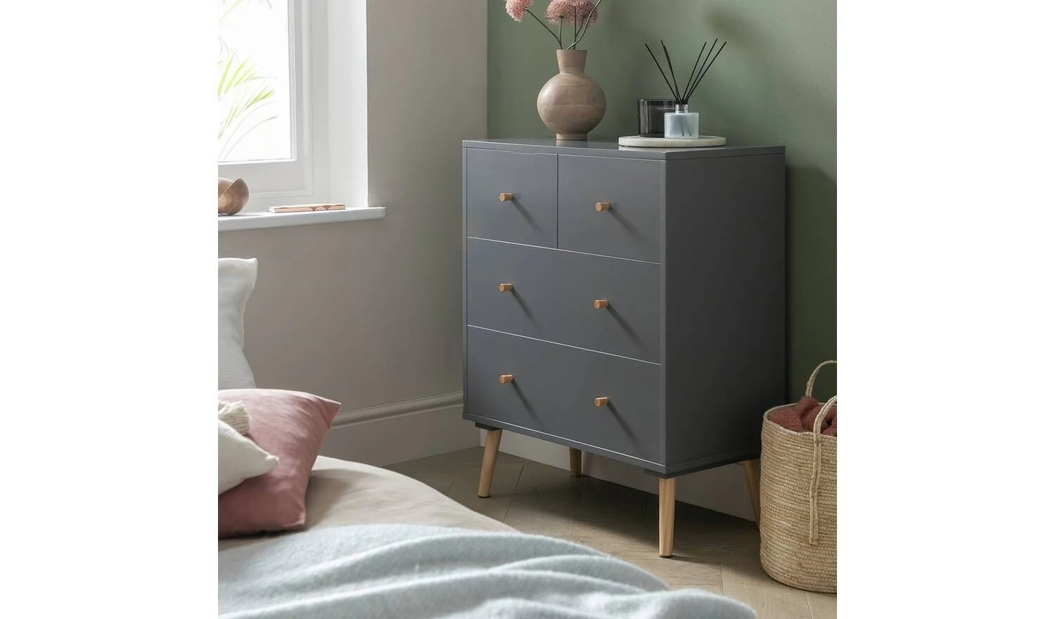 Otto 4 Drawer Chest - Grey - Image 2