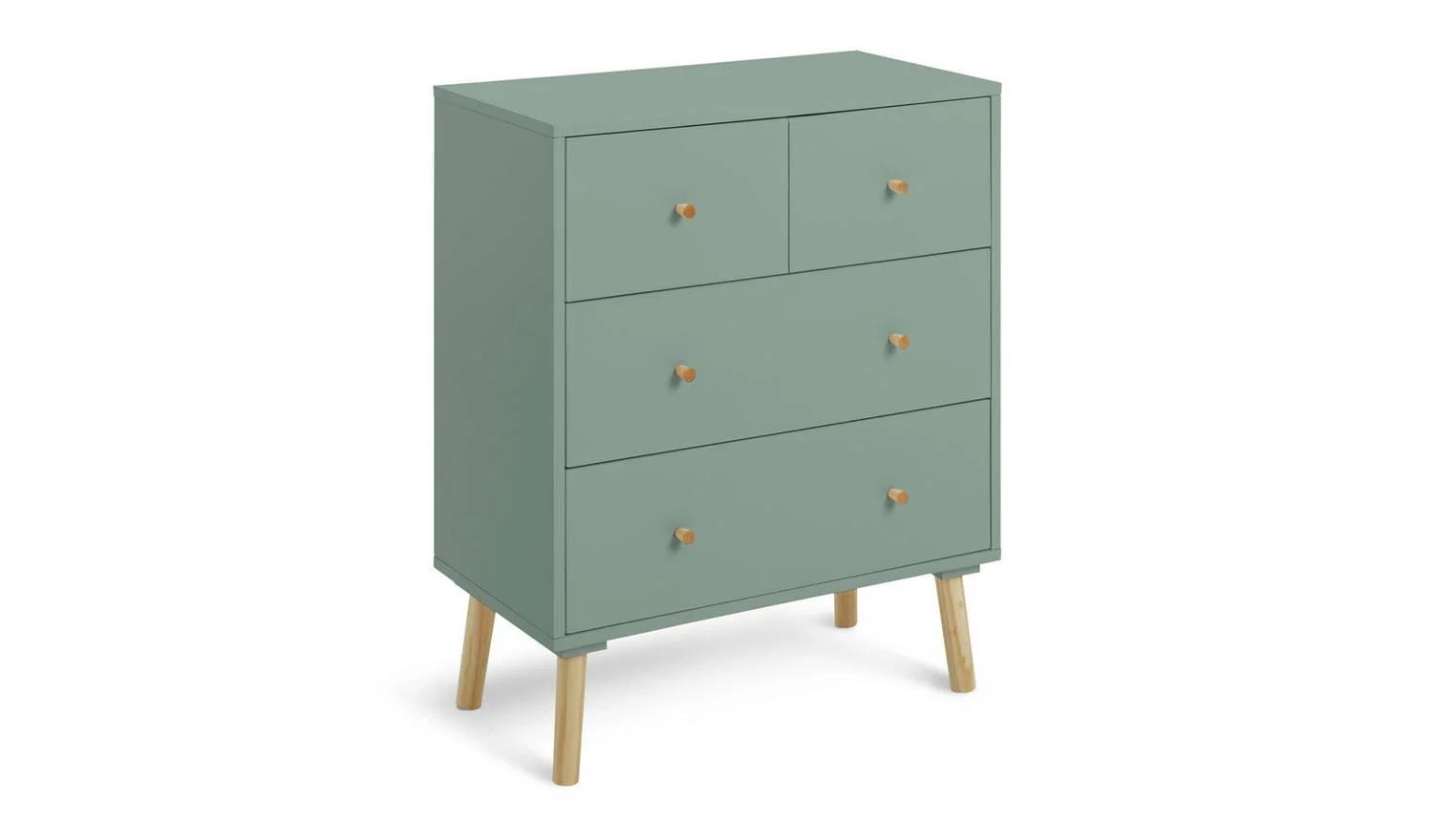 Otto 4 Drawer Chest Sage Green Storage Organiser Bedroom Furniture - Image 2