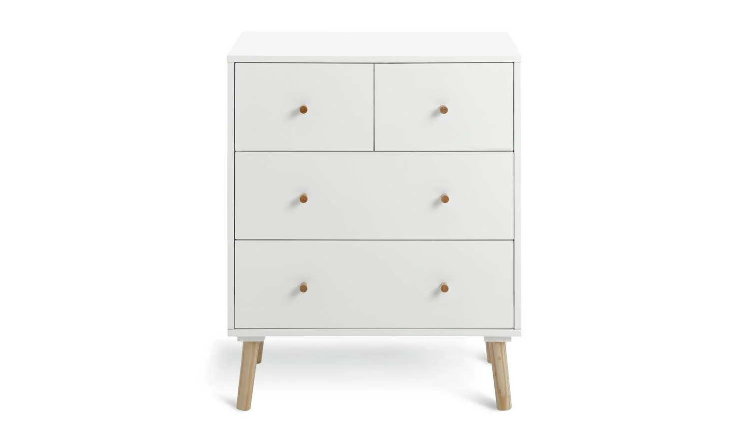 Otto 4 Drawer Chest White Storage Organiser Bedroom Furniture - Image 7
