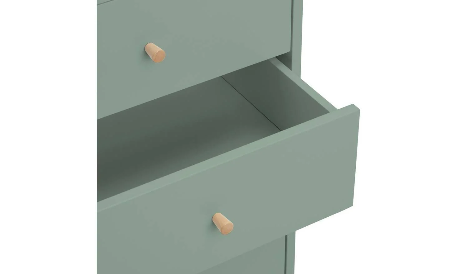 Otto 5 Drawer Tallboy Sage Green Storage Organiser Bedroom Furniture - Image 3