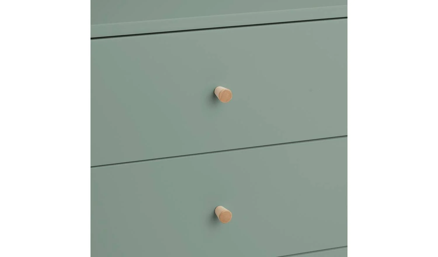 Otto 5 Drawer Tallboy Sage Green Storage Organiser Bedroom Furniture - Image 4