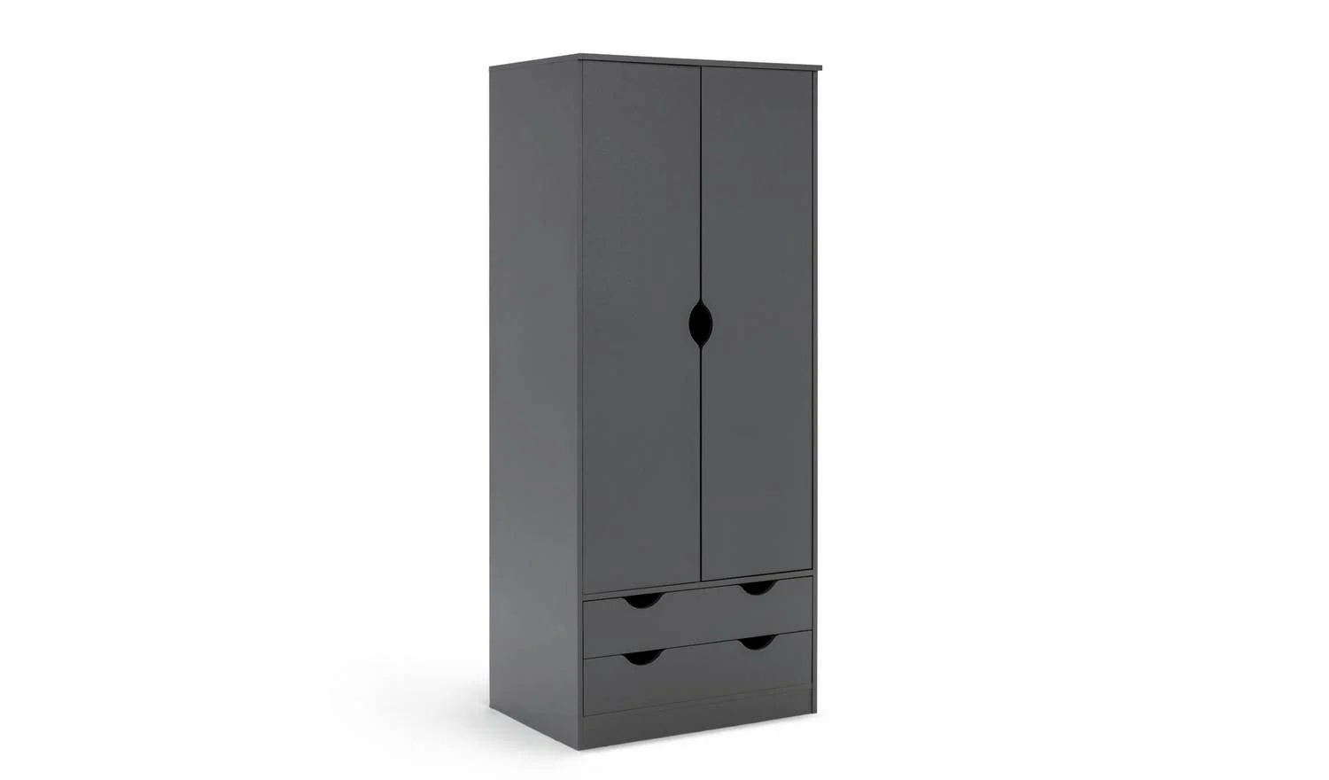 Pagnell 2 Door 2 Drawer Wardrobe Grey Bedroom Furniture Tall