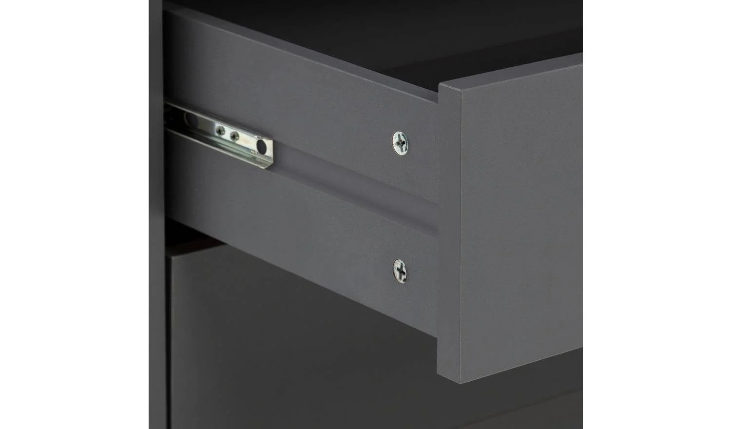 Pagnell 2 Door 2 Drawer Wardrobe Grey Bedroom Furniture Tall - Image 8