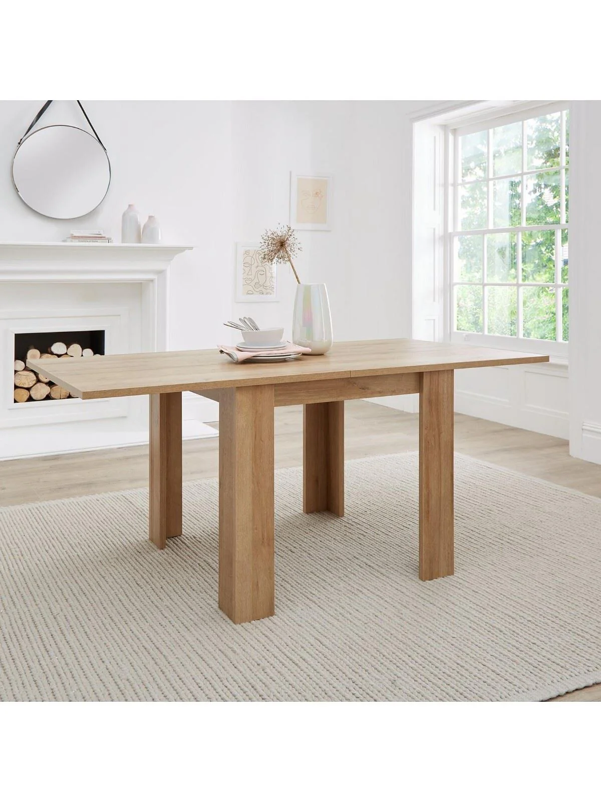 Panama 80-160 cm Extending Dining Table Dark Oak FAST DELIVERY