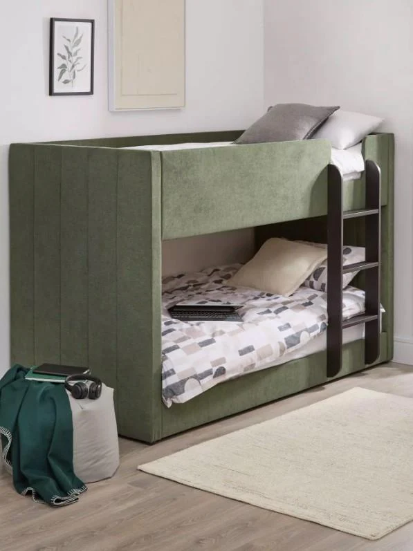 Panelled Bunk Bed Frame Winter Moss Kids Childrens Bedroom Furniture