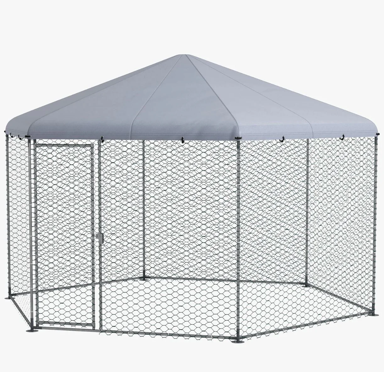 PawHut 4 x 3.5 x 2.6m Chicken Coop for 1015 Chickens Hens Rabbits Ducks Outdoor