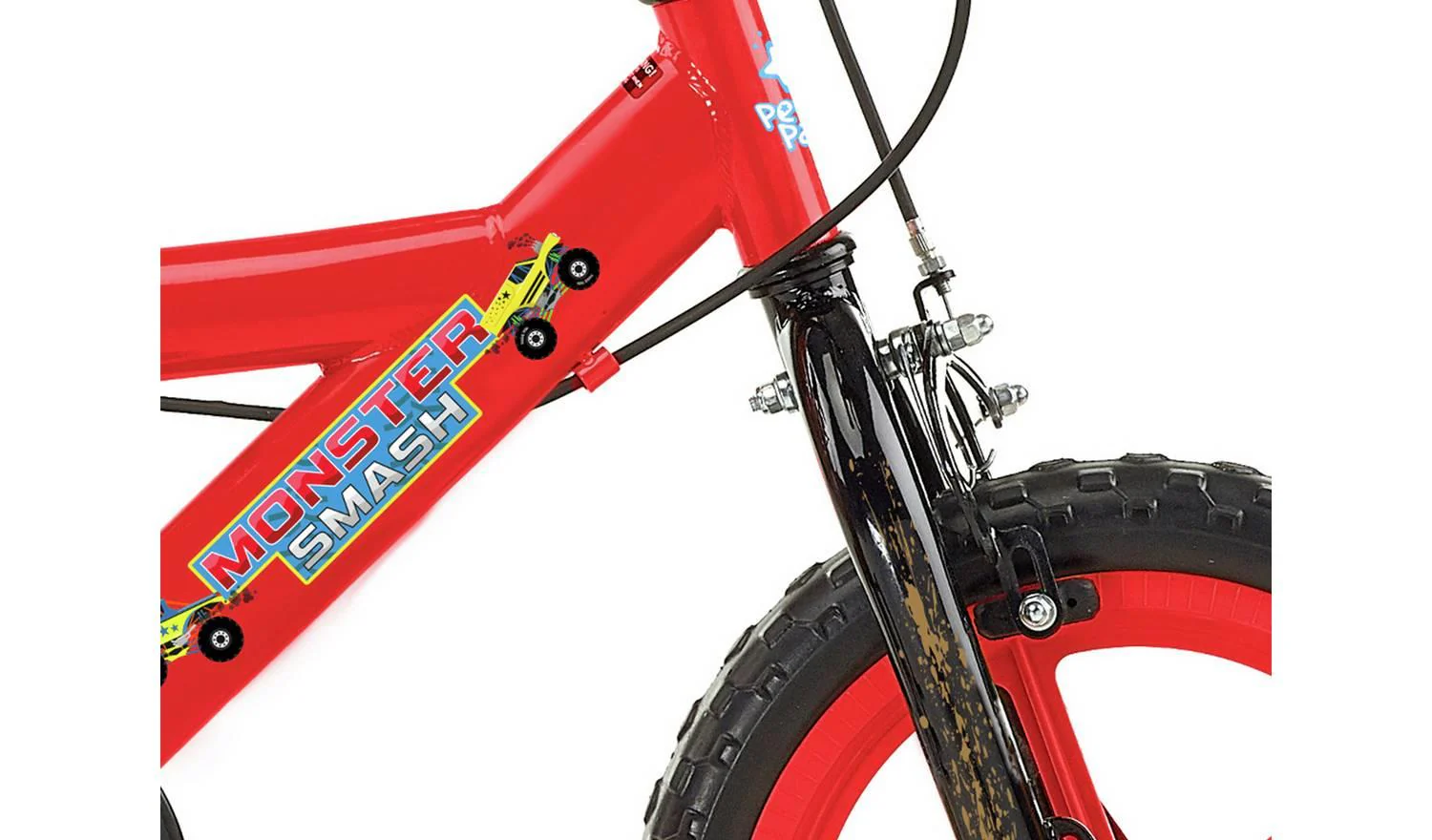 Pedal Pals Monster Smash 14 inch Kids Bike Red Childrens Cycle - Image 3