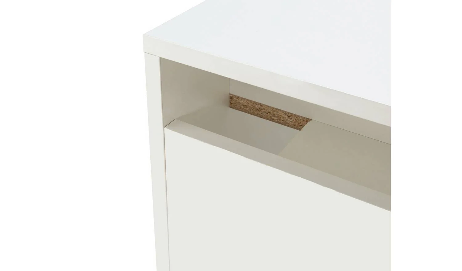 Pepper 2 Drawer Desk White Compact Study Table With Drawers - Image 7