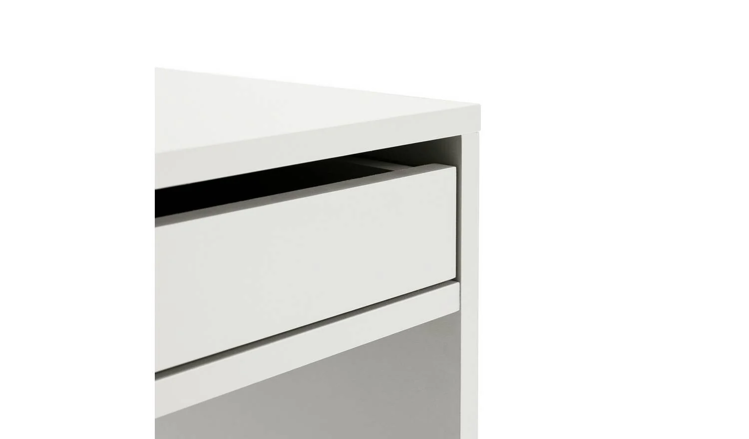 Pepper 2 Drawer Desk White Compact Study Table With Drawers - Image 8