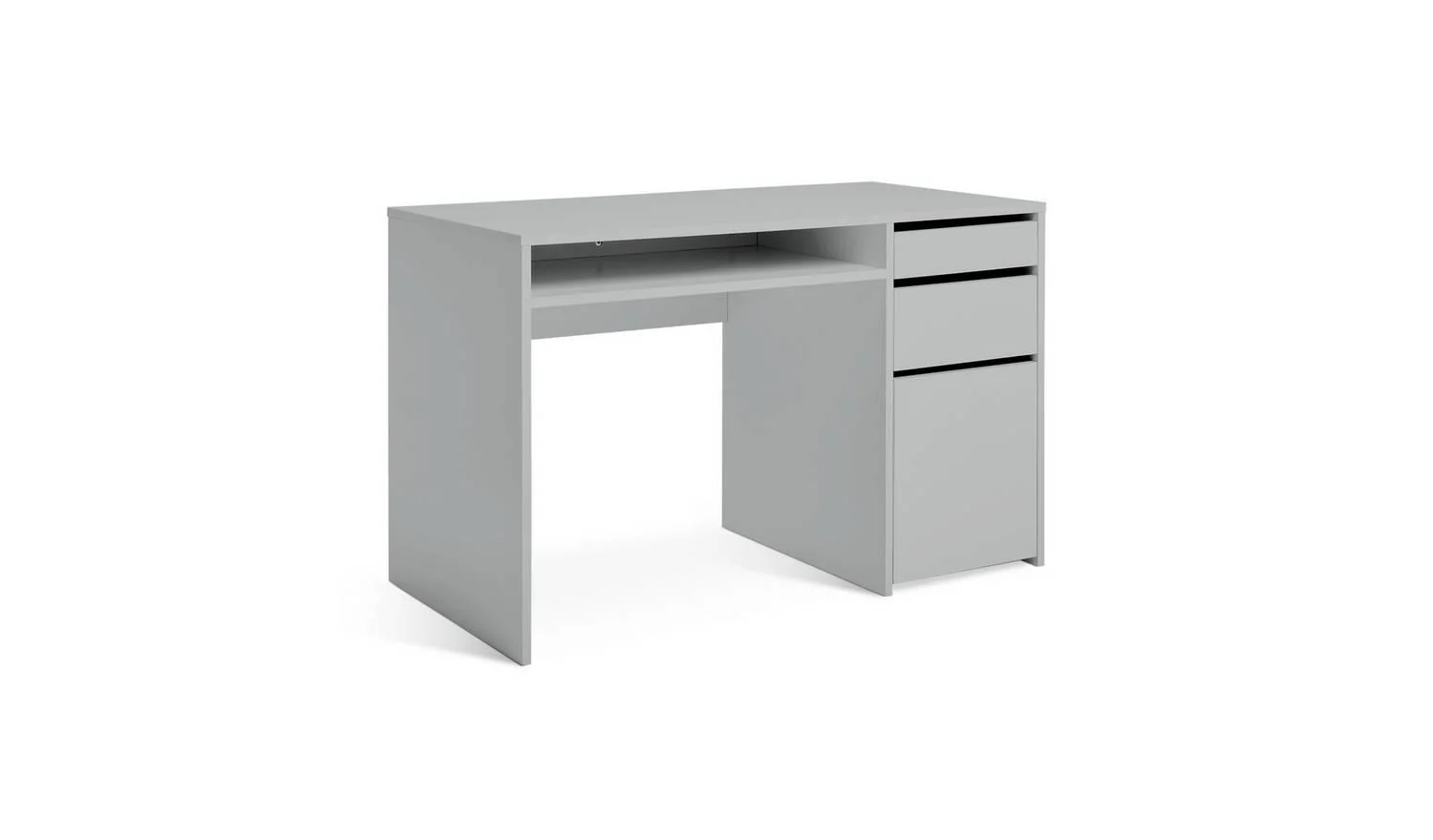 Pepper 2 Drawer Large Office Desk Grey Modern Home Office Furniture Workspace - Image 2