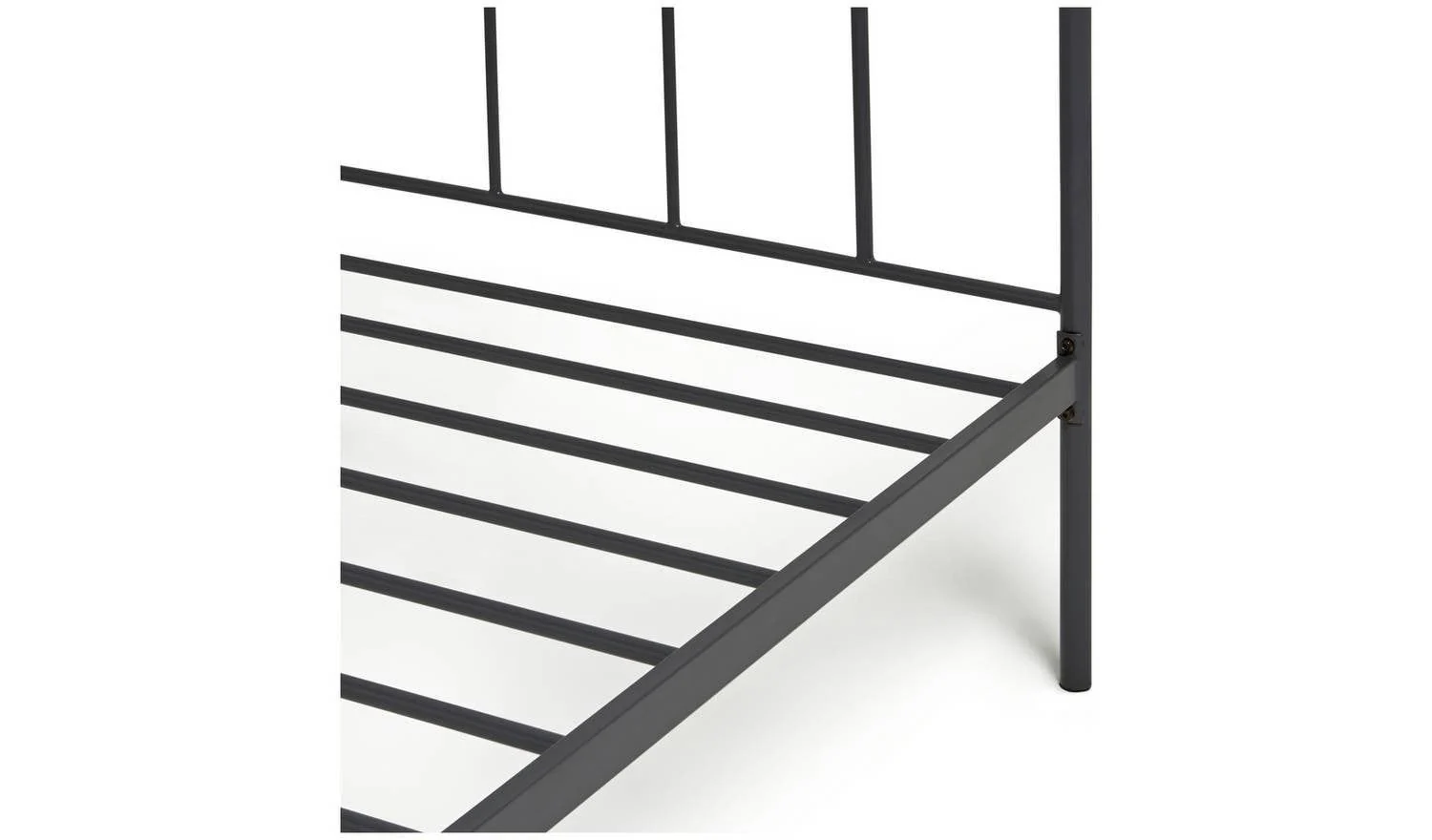 Pippa Single Metal Bed Frame Dark Grey Stylish Bedroom Furniture - Image 6