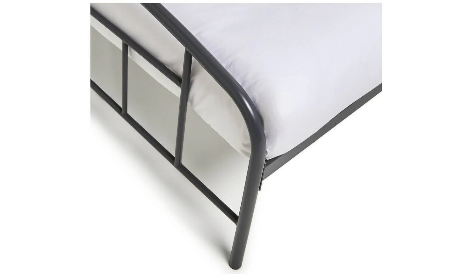 Pippa Single Metal Bed Frame Dark Grey Stylish Bedroom Furniture - Image 7