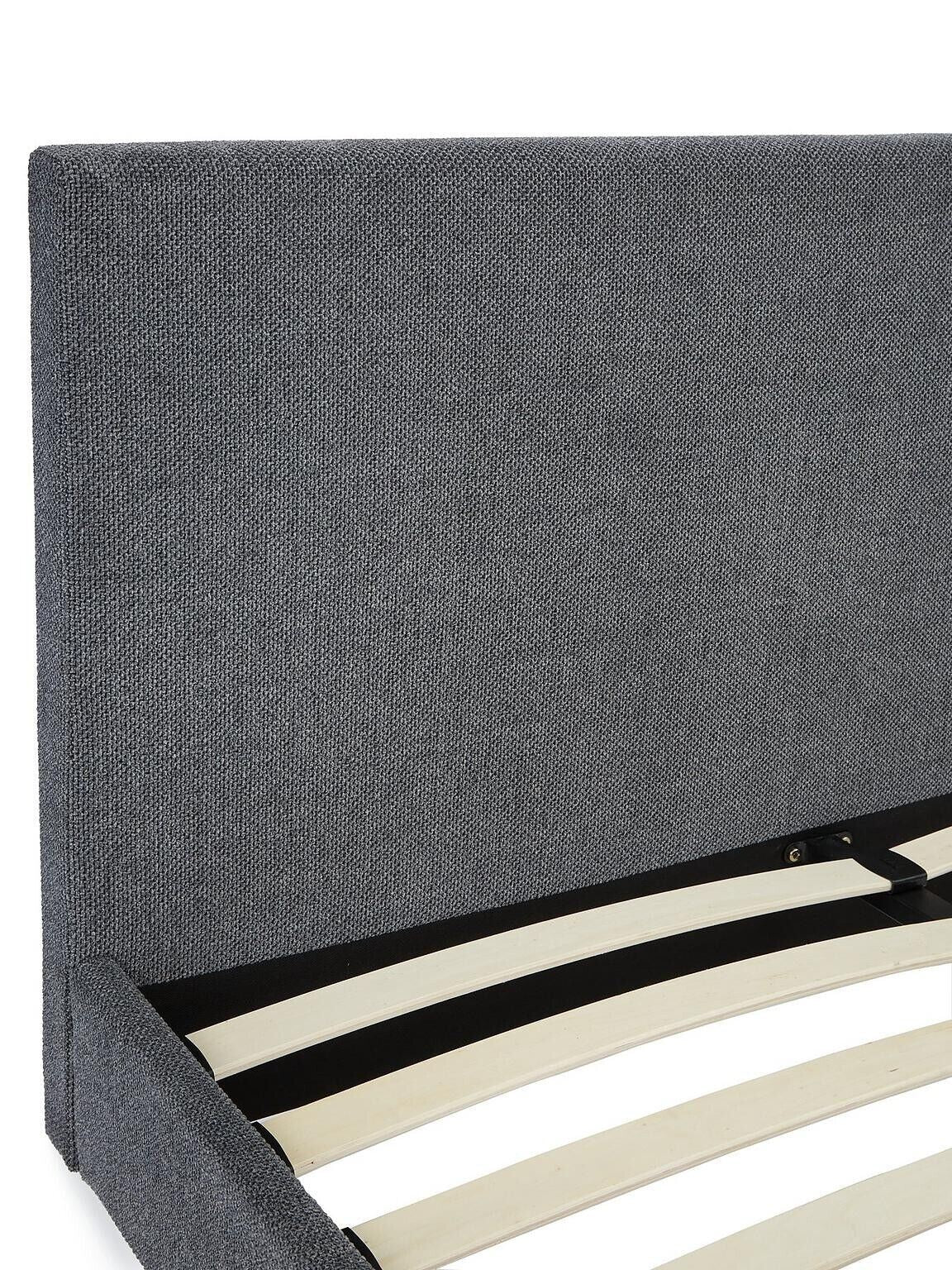 Porto Fabric Double Bed Frame - Dark Grey Stylish Comfortable Bedroom Furniture - Image 4