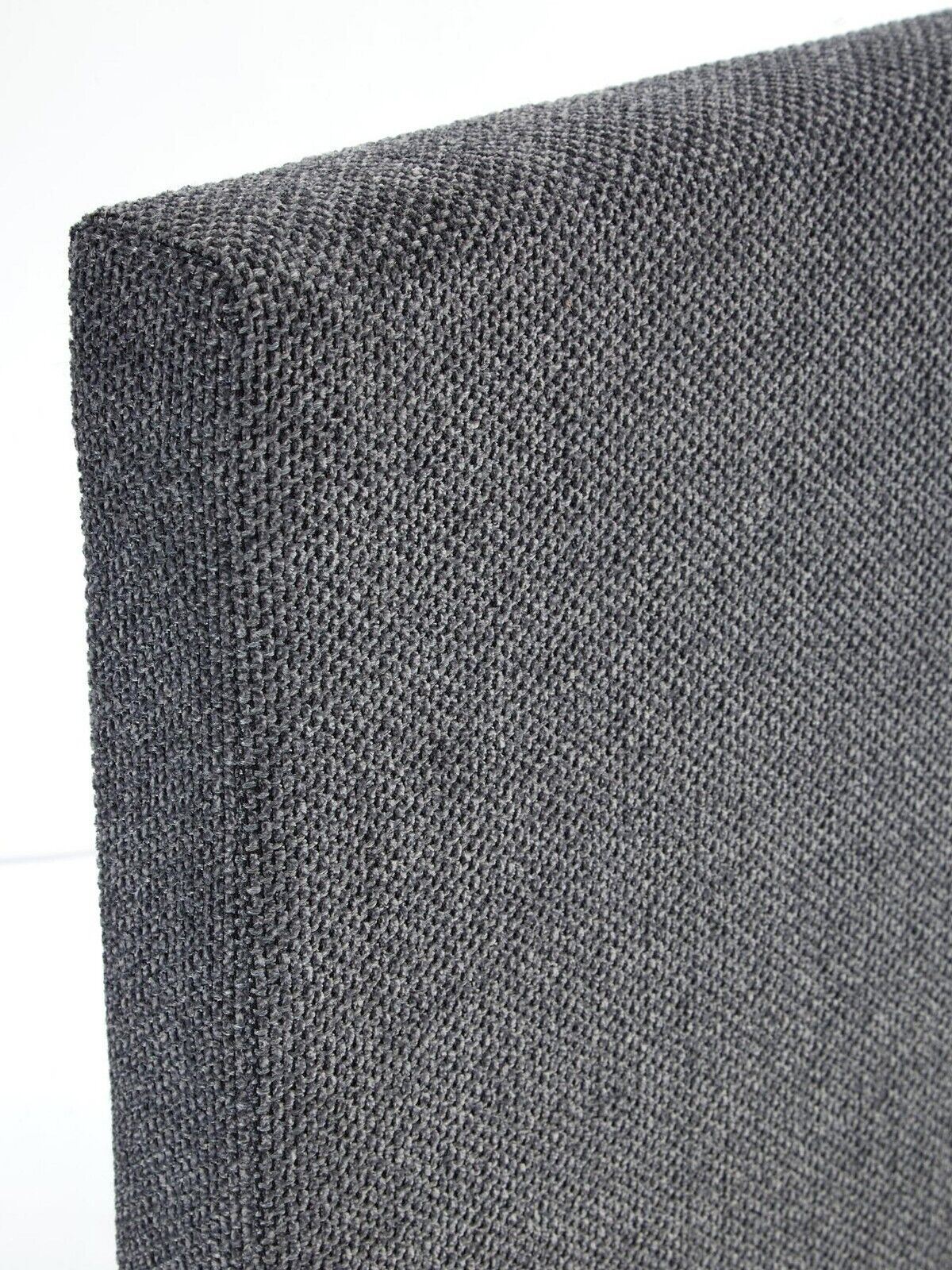 Porto Fabric Double Bed Frame - Dark Grey Stylish Comfortable Bedroom Furniture - Image 5