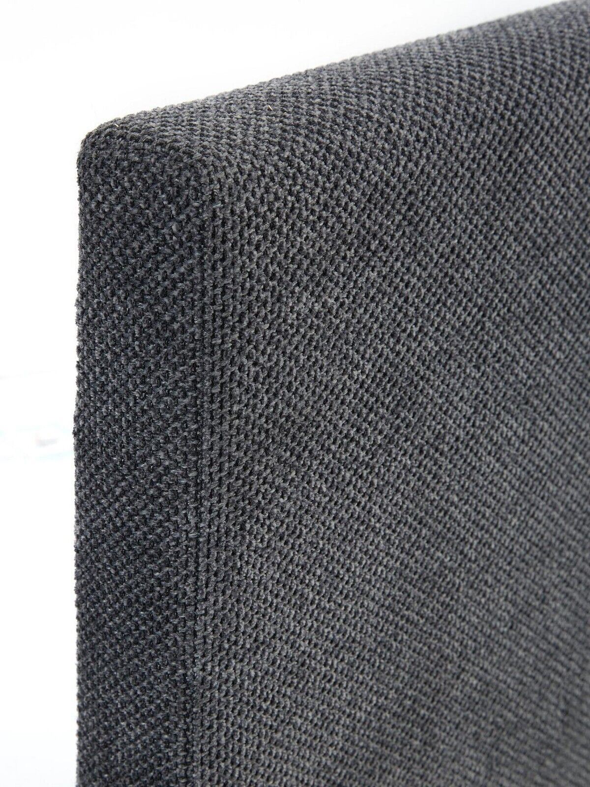 Porto King LiftUp Ottoman Bed Frame Dark Grey Textural Chenille Fabric - Image 6