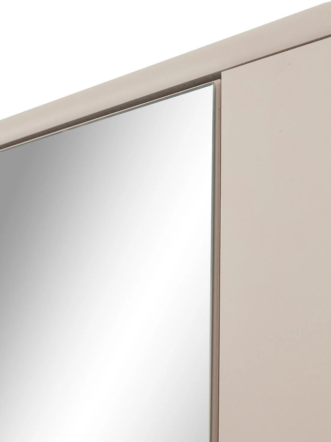 Prague 3 Door Mirrored Wardrobe Oatmeal Storage Organiser Bedroom Furniture - Image 7