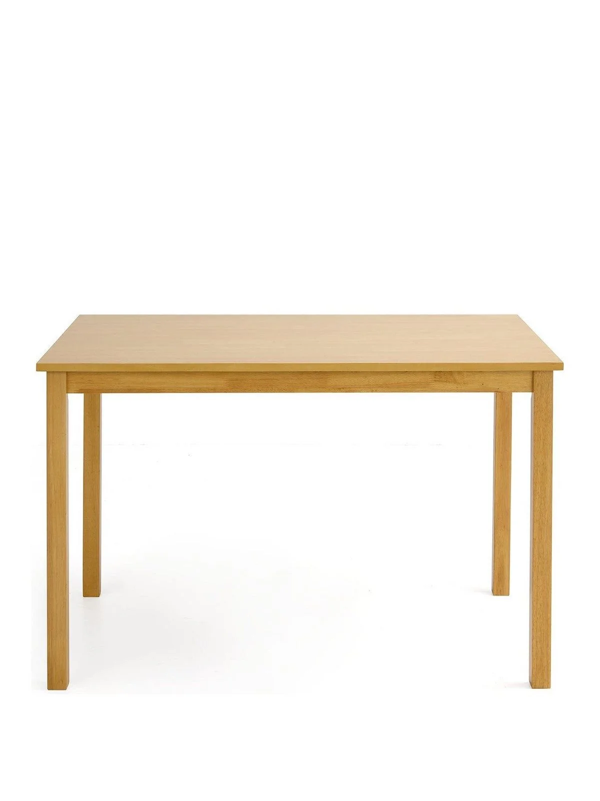 Primo 120cm Dining Table & 4 Faux Leather Chairs Set Wood Cream Contemporary - Image 3