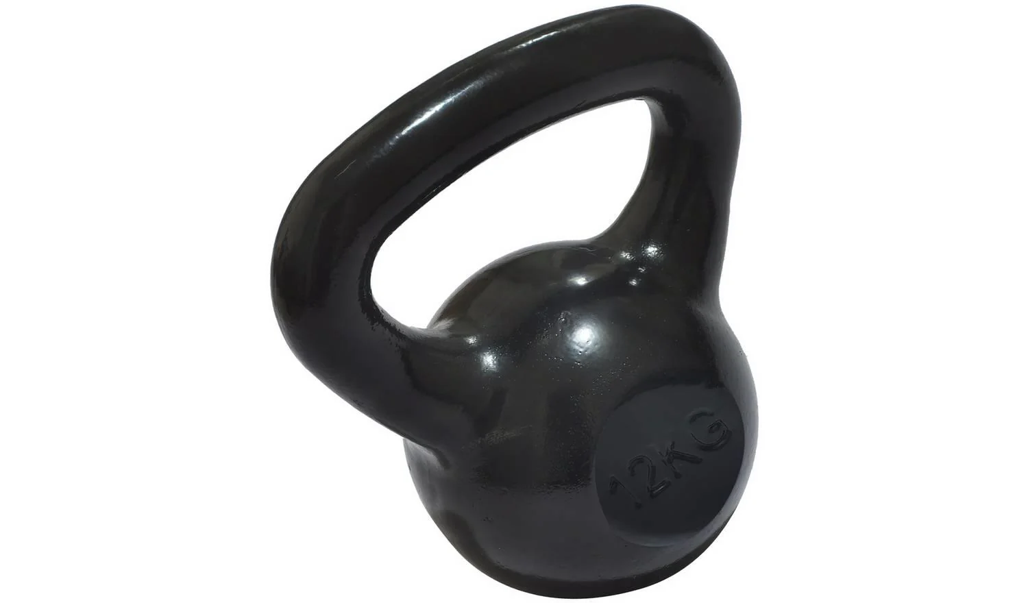 Pro Fitness 12kg Kettlebell Cast Iron Black Home Workout - Image 3