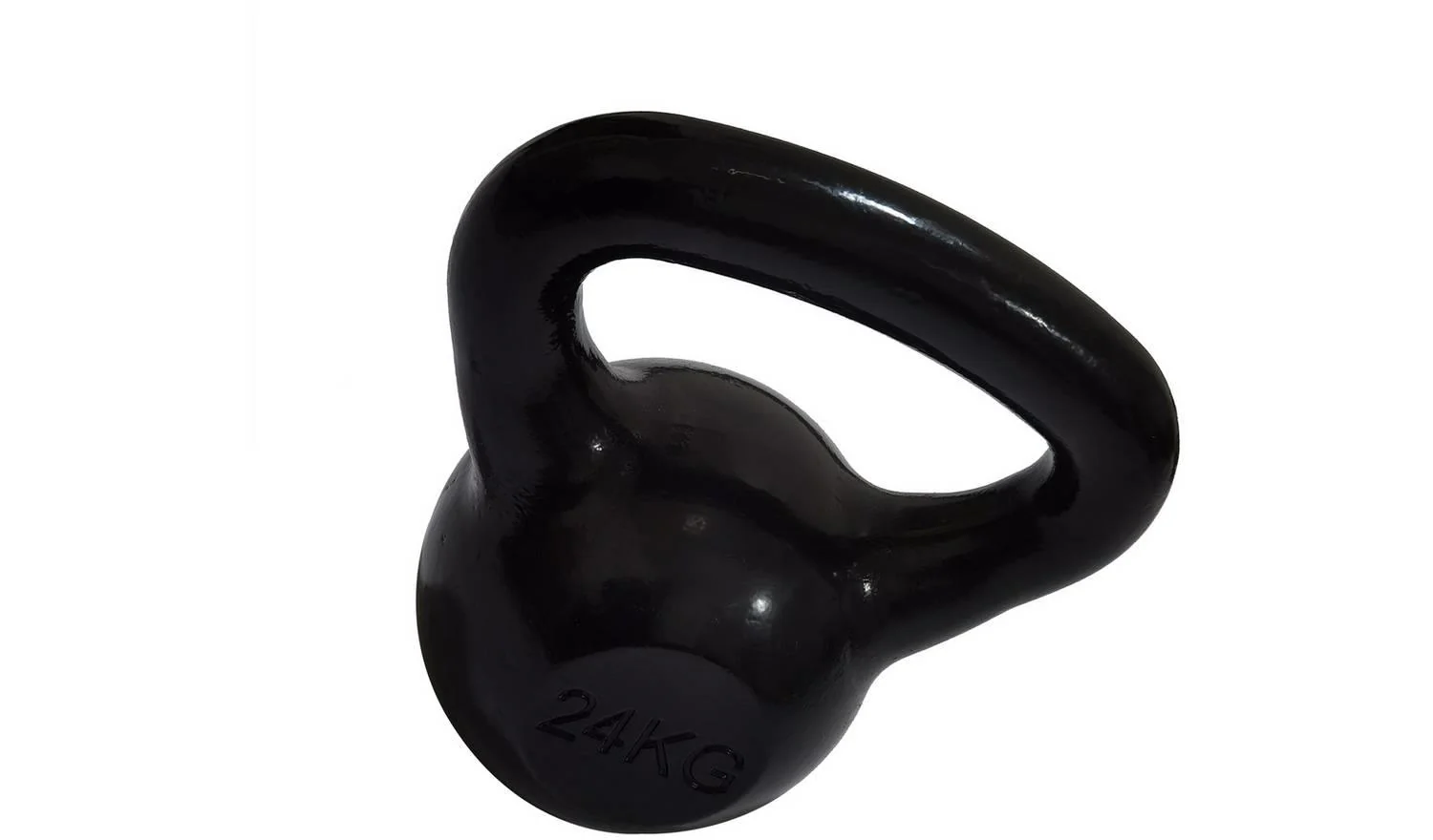Pro Fitness 24kg Cast Iron Kettlebell Black Home Gym - Image 4