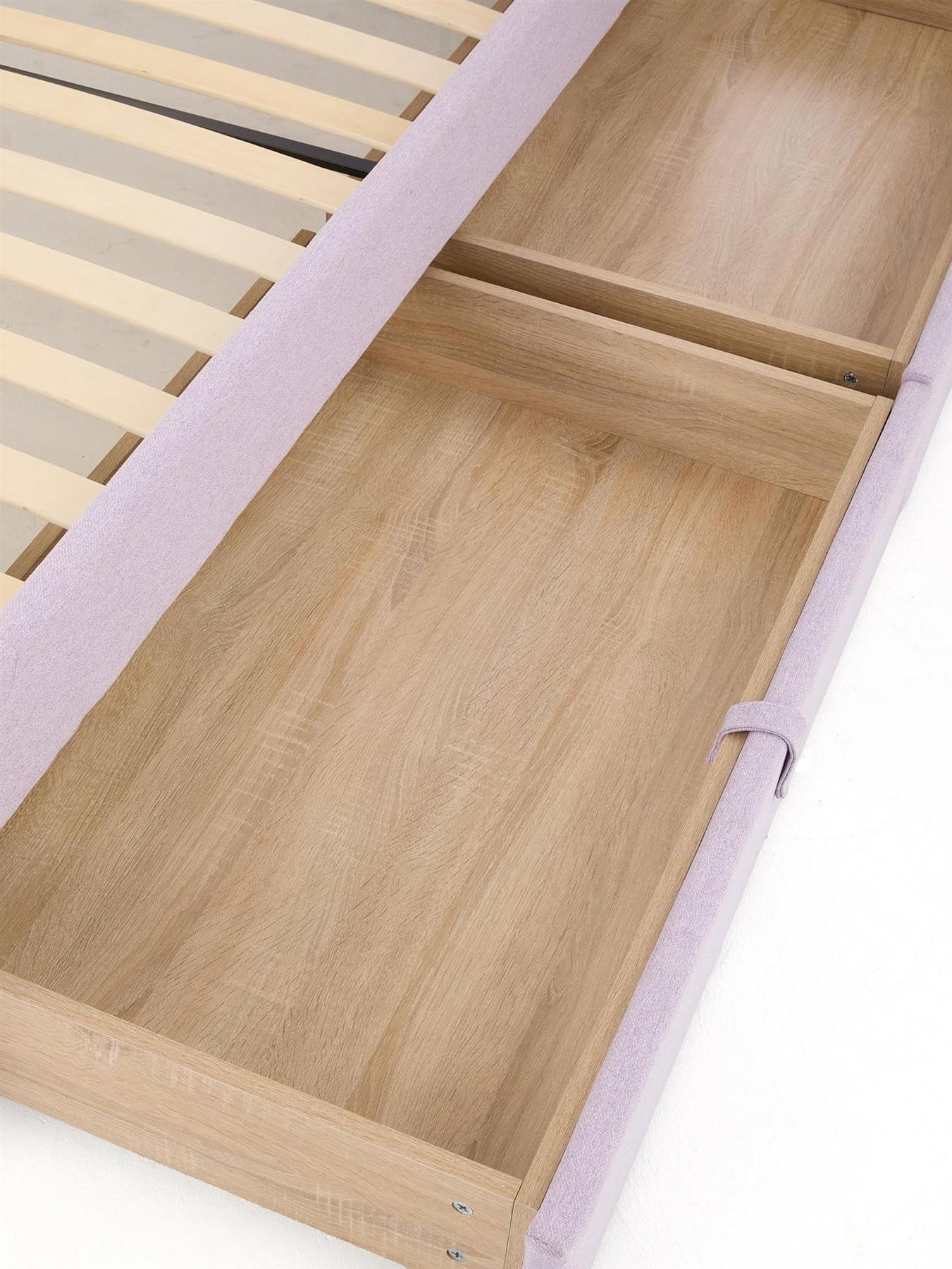 Rainbow Children's Single Bed Frame with Drawers Lilac Kids Bedroom Furniture - Image 6