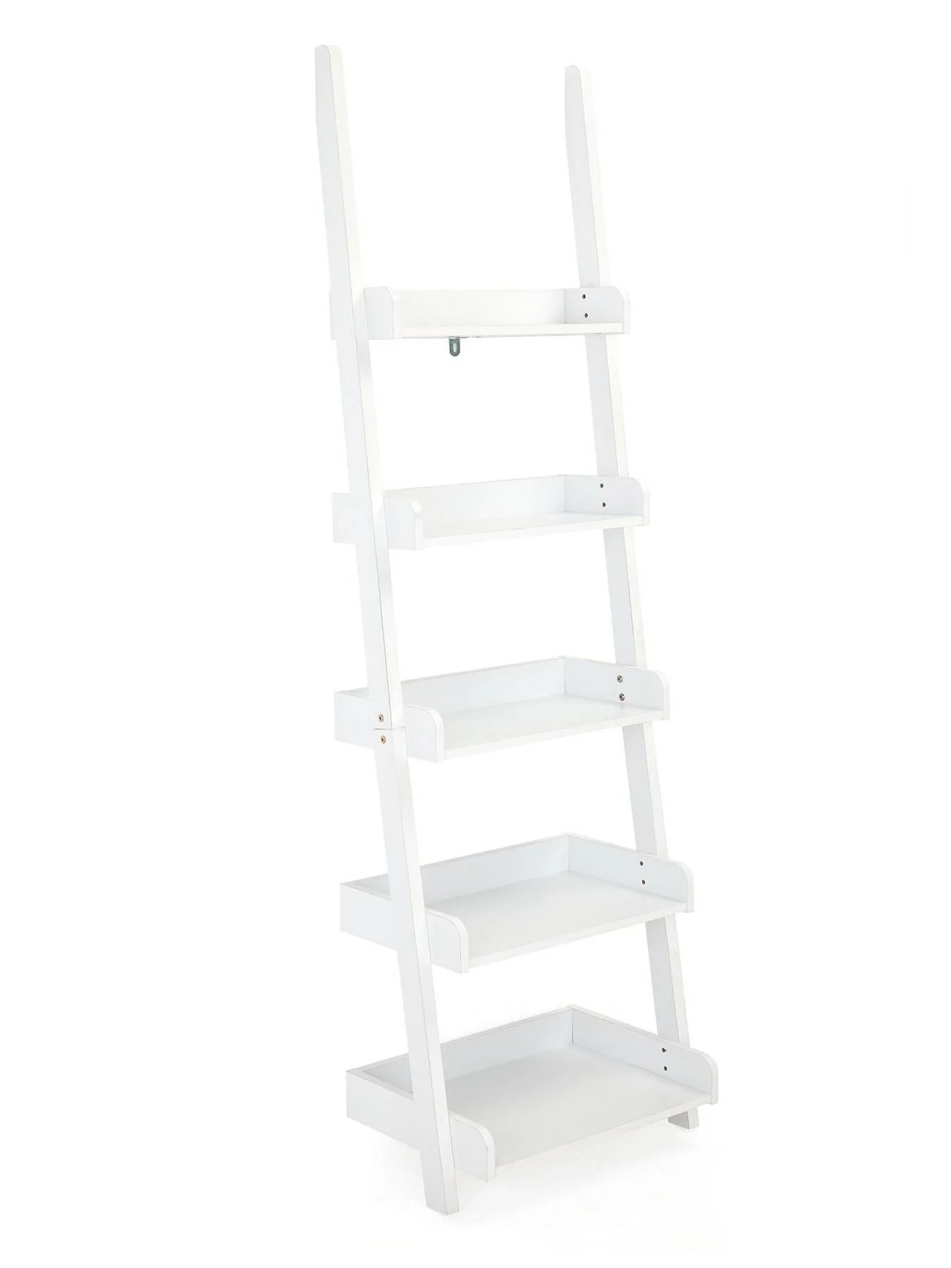 Rebel Ladder Shelf White For Home Office Bedroom Living Room UK - Image 3