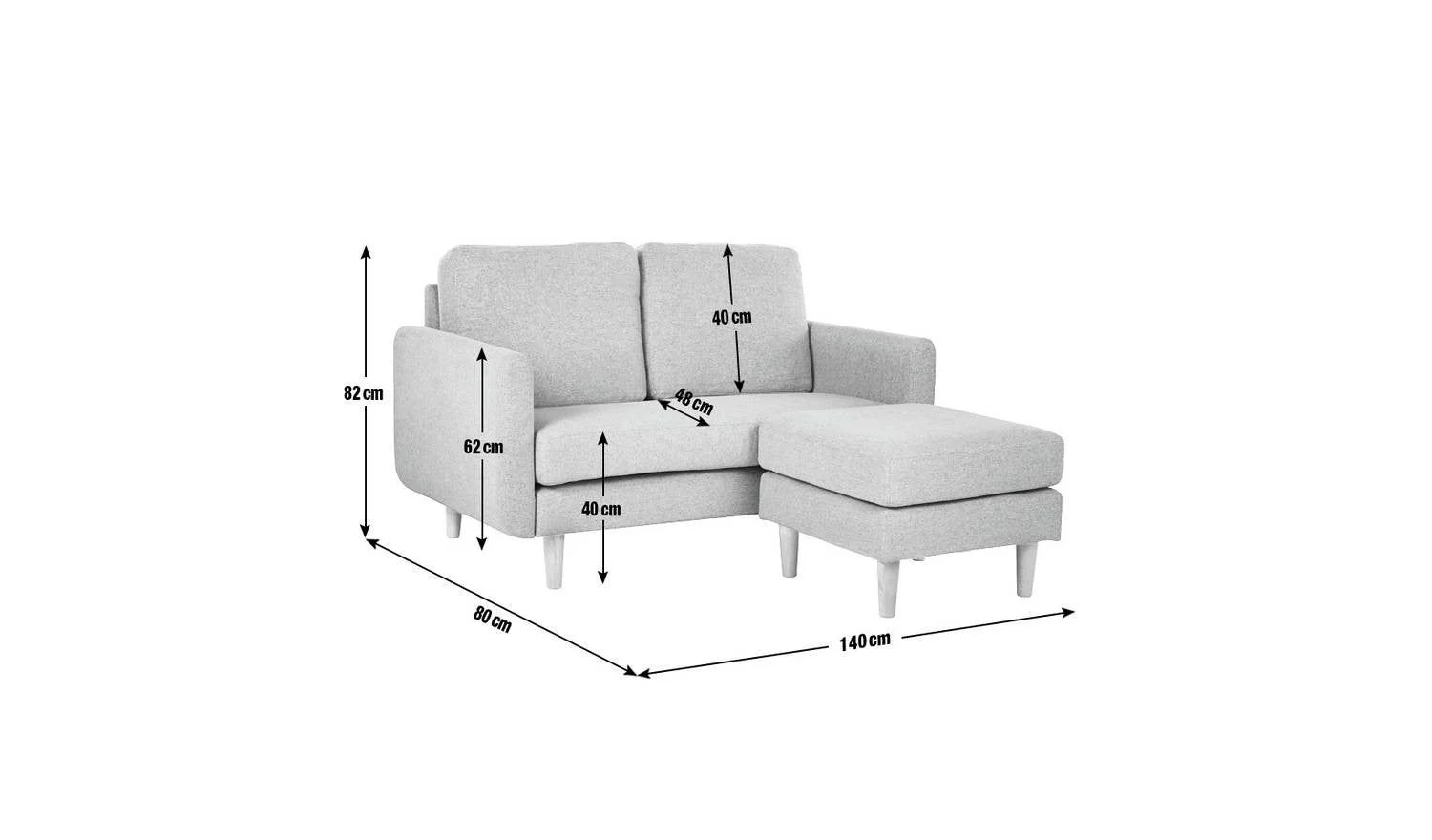 Remi Fabric 2 Seater Teal Living Room Furniture Comfort UK - Image 6