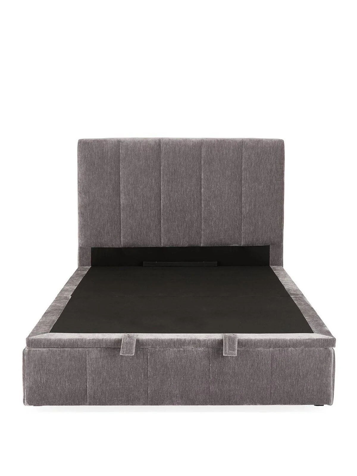 Remy End Lift Up Storage Ottoman King Bed Grey Spacious Storage Bed Design - Image 2