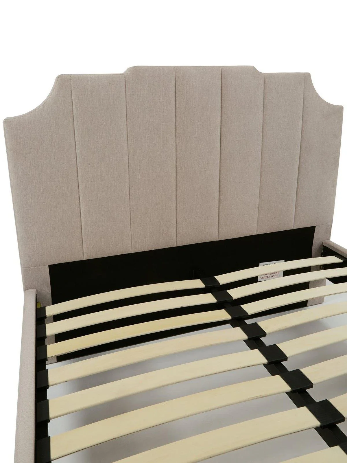 Rene Double Bed Natural Wooden Frame High Headboard Bedroom Furniture UK - Image 5