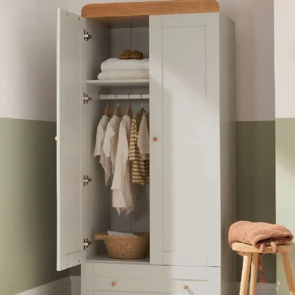 Rio Wardrobe Dove Grey Oak | Nursery Storage 175cm H