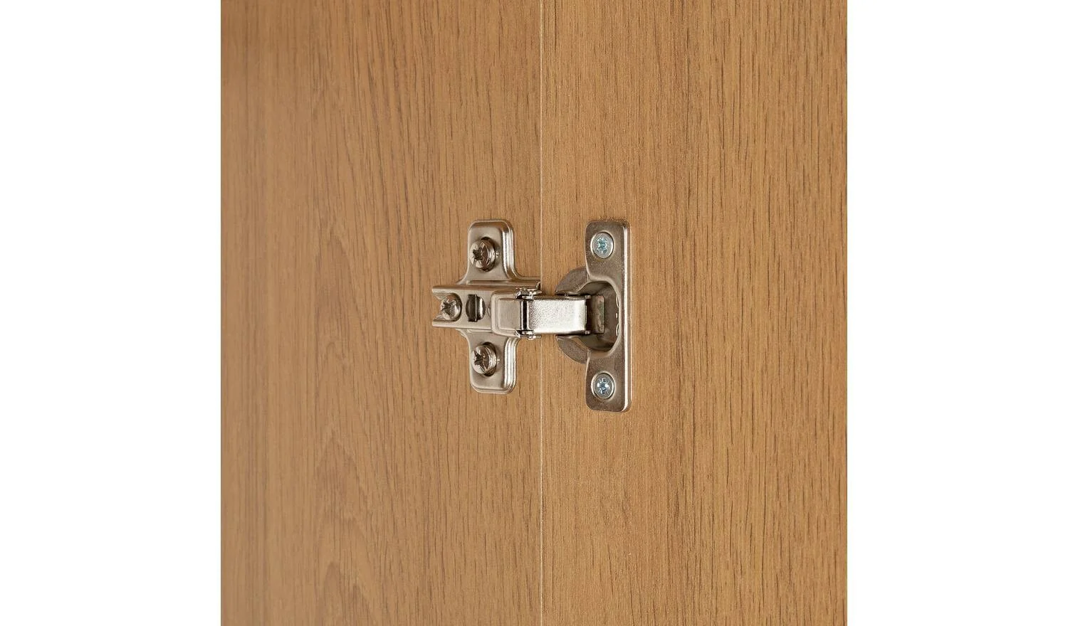 Seville 2 Door Wardrobe Oak Effect Storage Organiser Bedroom Furniture - Image 4